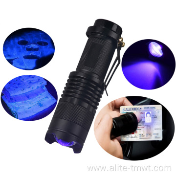 UV Light Money Detector Zoom Black Light Small UV 365nm Flashlight